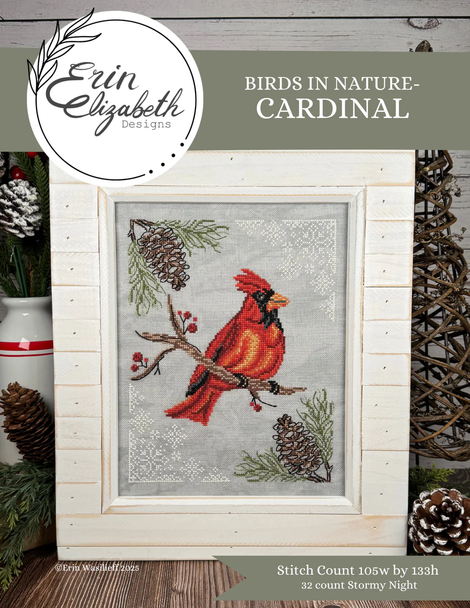 Birds in Nature - Cardinal Erin Elizabeth Designs DD