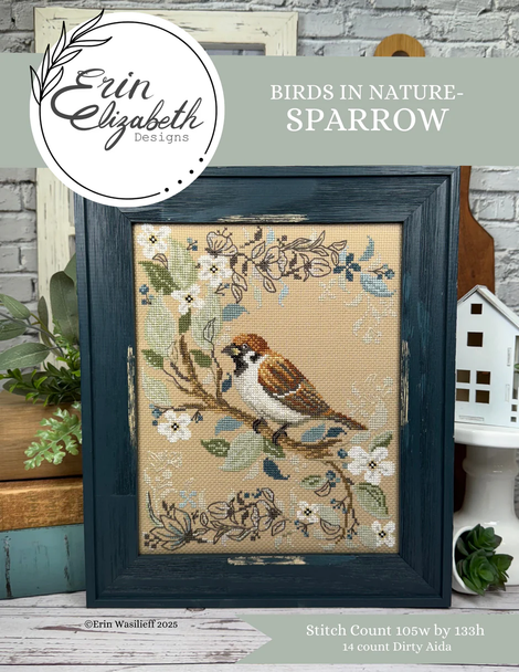 Birds in Nature - Sparrow Erin Elizabeth Designs DD