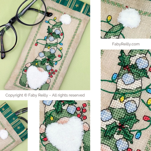 Christmas Gnome Glasses Case Faby Reilly Designs