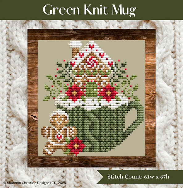 Green Knit Mug Shannon Christine Designs DD