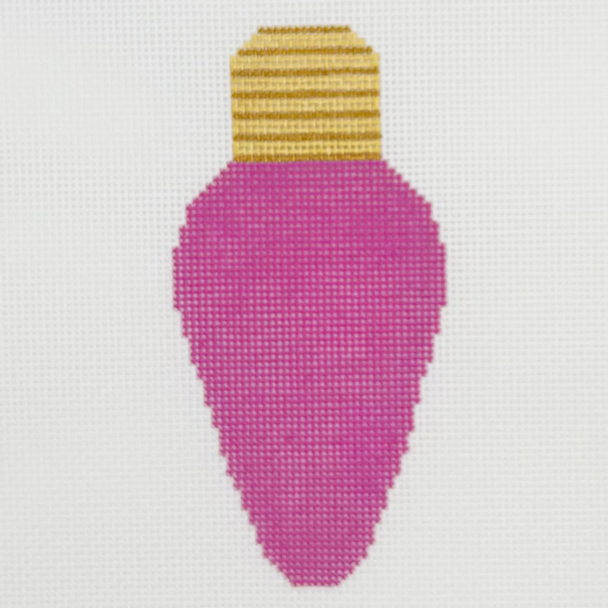 Light Bulb Azalea with Stitch Guide - BW175  2″ x 4.5″ on 18 Mesh Blue Waters Needlepoint