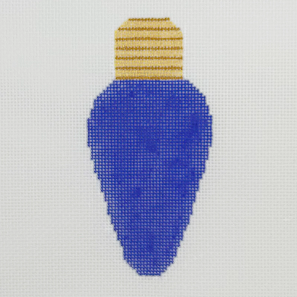 Light Bulb Wild Berry with Stitch Guide - BW171  2″ x 4.5″ on 18 Mesh Blue Waters Needlepoint