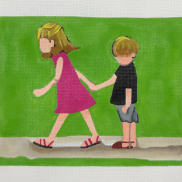 The Two - BW474LL Design Size 10" x 8" on 13 Mesh Laura Loe