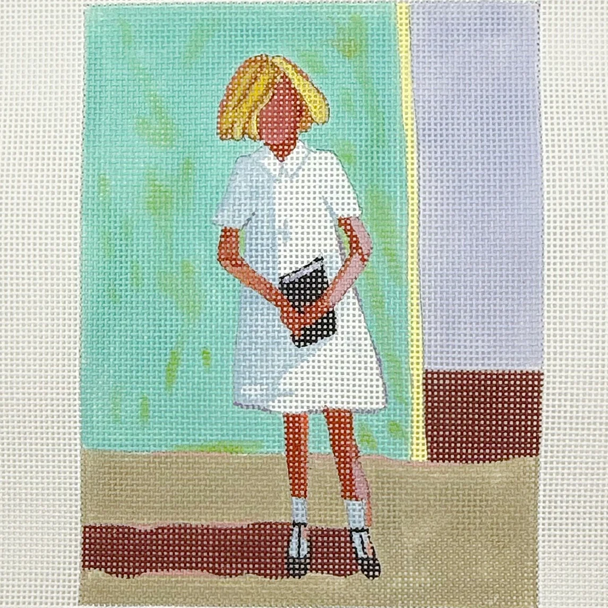 The Reader - BW459LL Design Size 6" x 8" on 13 MeshLaura Loe