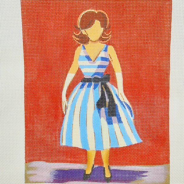 Party Dress - BW486LL Design Size 8" x 10" Square on 13 Mesh Laura Loe