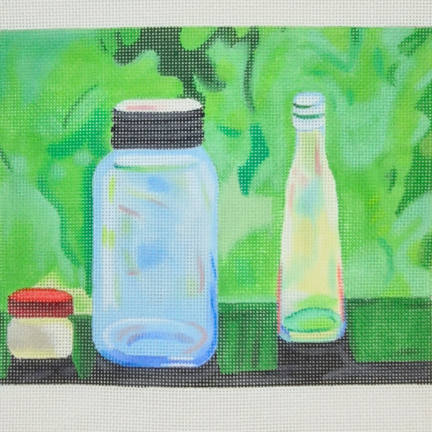 Bottles and Sunshine - BW483LL Design Size 10" x 8" Square on 13 Mesh Laura Loe