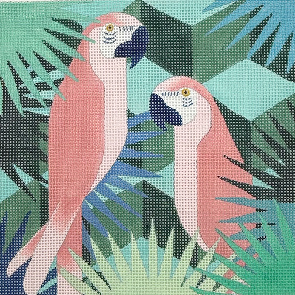 Tropical Pink - BW60SH Design size 8" Square on 13 Mesh Samy Halim