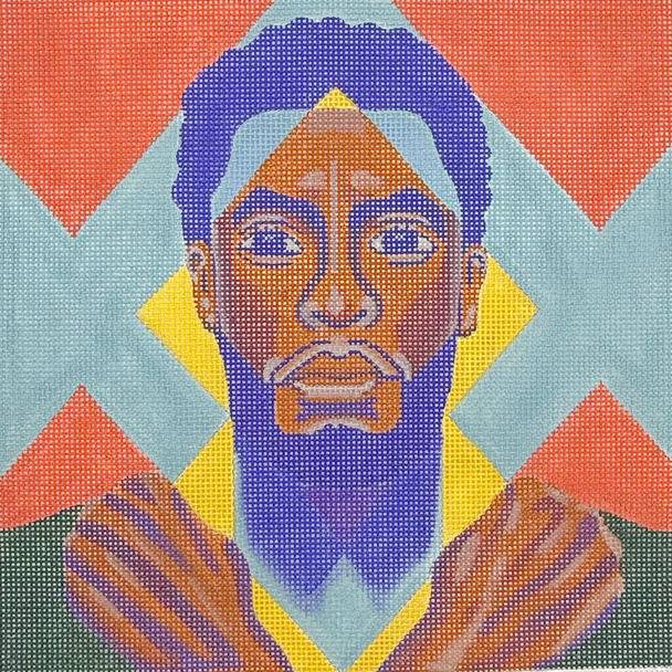 Chadwick Boseman - BW27SH  Design size 10" Square 13 Mesh Samy Halim