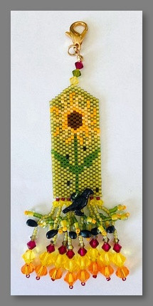 Fern Ridge Collections Sunflowers and Crows Fob
