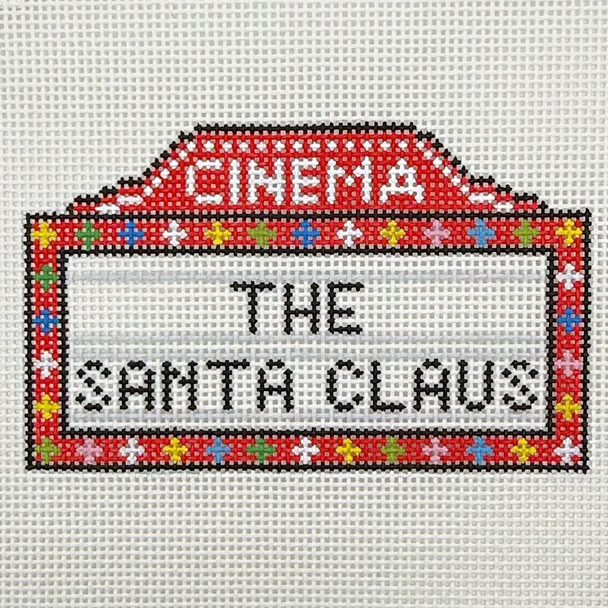 Marquee The Santa Claus - BW2308NBL 5" x 3" on 13 Mesh Needlepoint by Laura