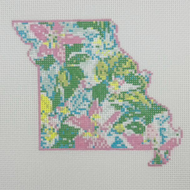 State Palm Missouri - BW2180NBL-18 Design Size 5" x 5" on 18 Mesh Needlepoint by Laura