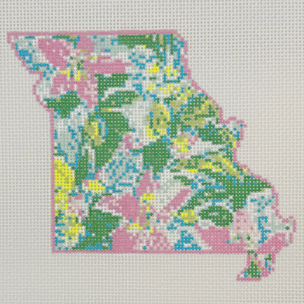 State Palm Missouri - BW2180NBL Design Size 7" x 6" on 13 Mesh Mesh Needlepoint by Laura
