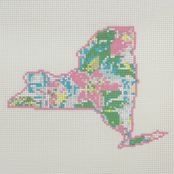 State Palm New York - BW2178NBL Design Size 7" x 5" on 13 Mesh Needlepoint by Laura