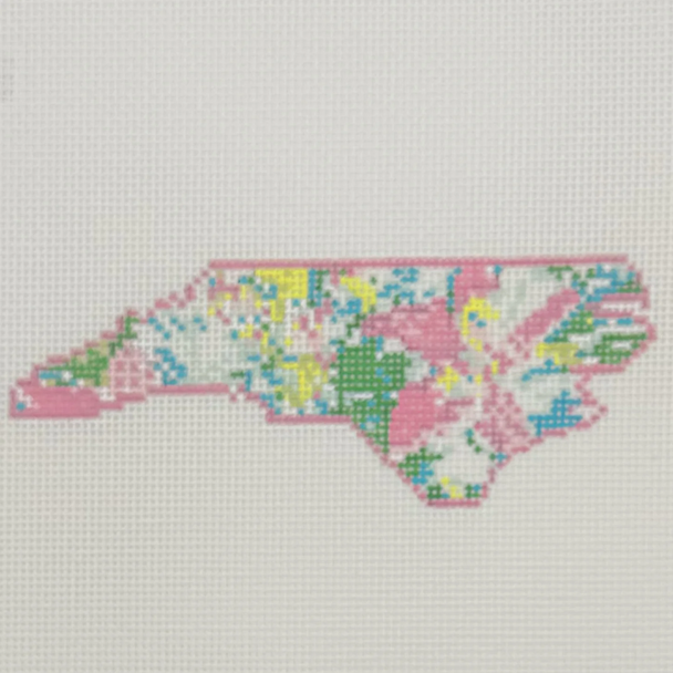 State Palm North Carolina - BW2176NBL Design Size 4" x 3" on 13 Mesh  Needlepoint by Laura