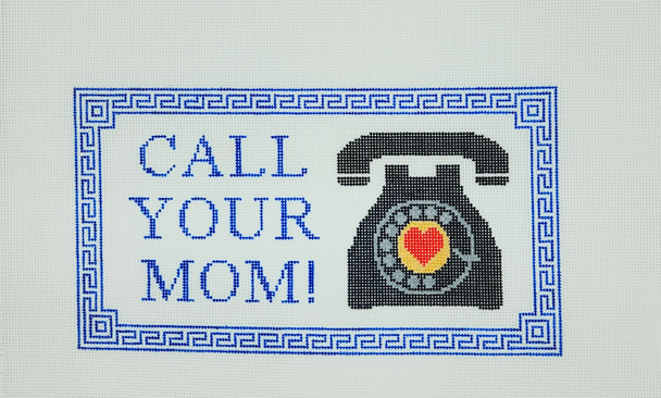 Call Your Mom - BW2195OKS Design Size 9" x 5" on 18 Mesh OKS Designs!