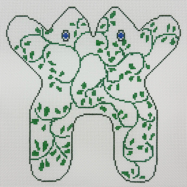 Frog Bella - BW206OKS Design Size 10" x 10" on 13 Mesh OKS Designs!