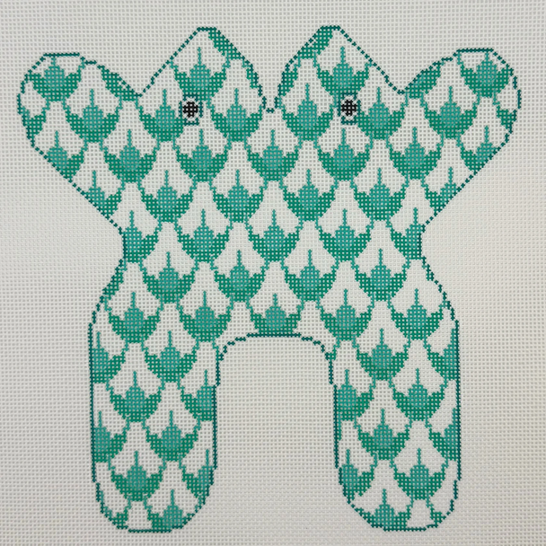 Frog Freddie - BW209OKS - Size 10" x 10" on 13 Mesh OKS Designs!