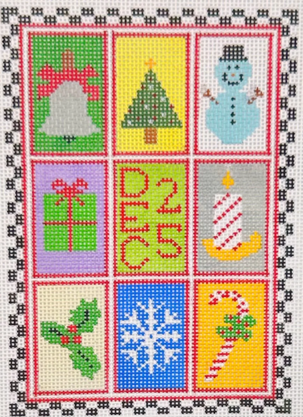 Christmas Sample - BW200OKS Design Size 5 1/4" x 8" on 13 Mesh OKS Designs!