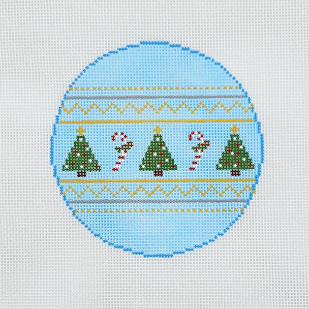 Christmas Tree Ornament - BW95OKS Design Size 4" Round on 18 Mesh OKS Designs!