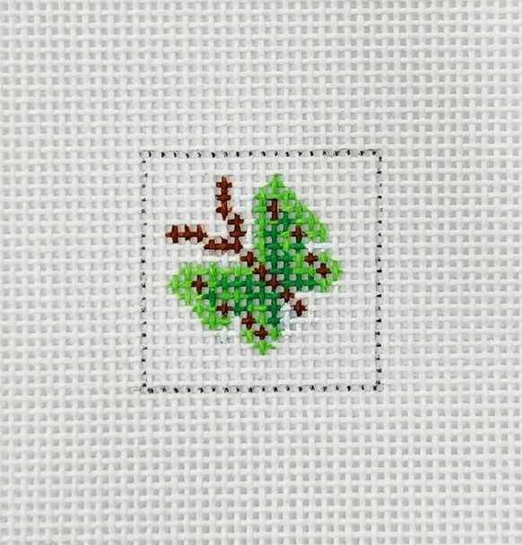 Green Butterfly 1 Inch Square - BW555OKS Design Size 1" Square on 18 Mesh OKS Designs!