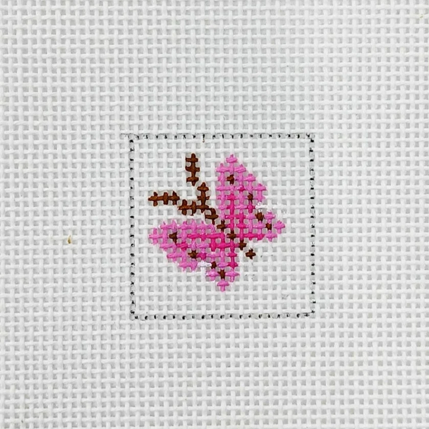 Pink Butterfly 1 Inch Square - BW558OKS 1 Inch Square - BW556OKS Size 1" Square on 18 Mesh OKS Designs!