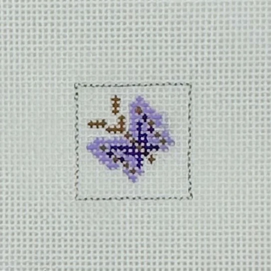 Purple Butterfly 1 Inch Square - BW557OKS 1 Inch Square - BW556OKS Size 1" Square on 18 Mesh OKS Designs!