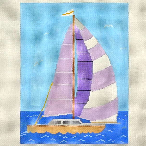 Sailboat Romeo - BW221OKS Size 9" x 10" on 13 Mesh Designs!