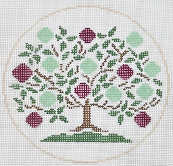 Tree Round - OKS 3722 Design Size 5" Round on 18 Mesh Designs!