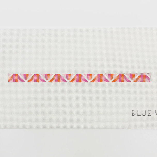 Skinny Cuff Y - Pink - BW137 1/2" x 6 3/4" on 18 Mesh Blue Waters Needlepoint