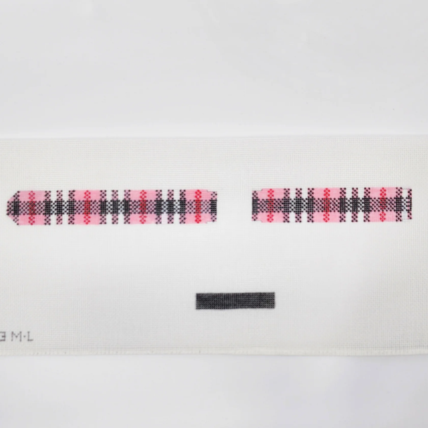 Watch Band Pink Plaid - BW123 Design size 8" x 1" 18 Mesh Blue Waters Needlepoint