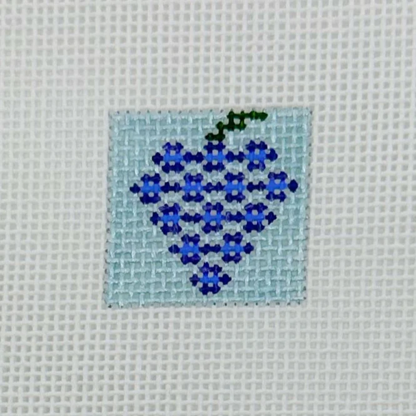 Grapes 1 Inch Square - BW566 18 Mesh Blue Waters Needlepoint