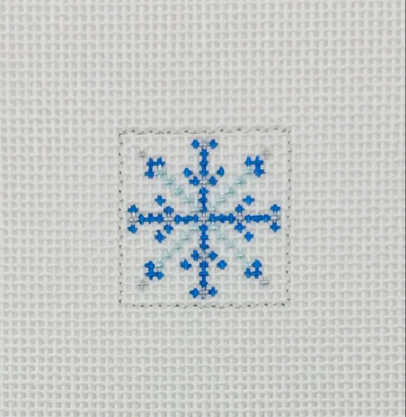 Snowflake 1 Inch Square - BW514 18 mesh Blue Waters Needlepoint