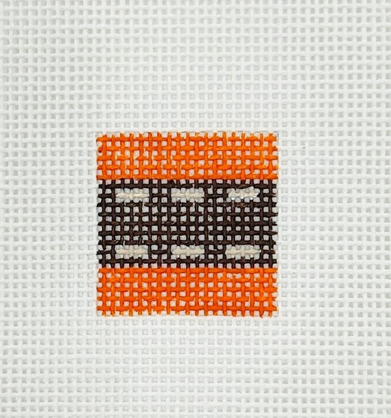 Brown Ribbon 1 Inch Square - BW582 18 Mesh Blue Waters Needlepoint