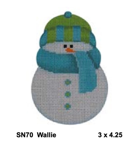 SN70 Wallie Rollie Snowman 3 x 4.25  18 Mesh Pepperberry Designs