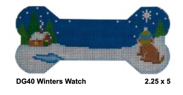 DG40 Winter's Watch 2.25 x 5 18 Mesh Pepperberry Designs