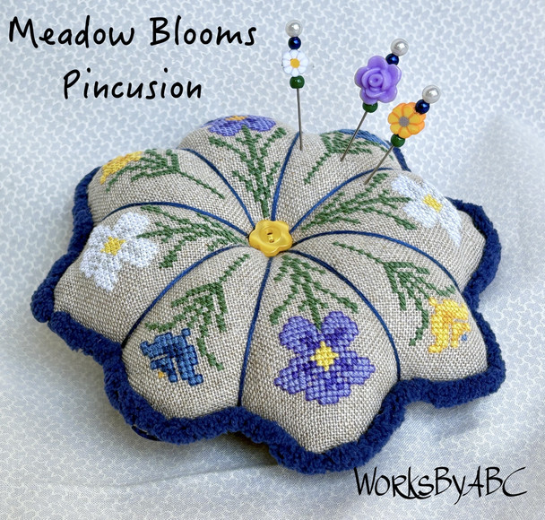 Meadow Blooms Pincushion by Works By ABC PreOrder