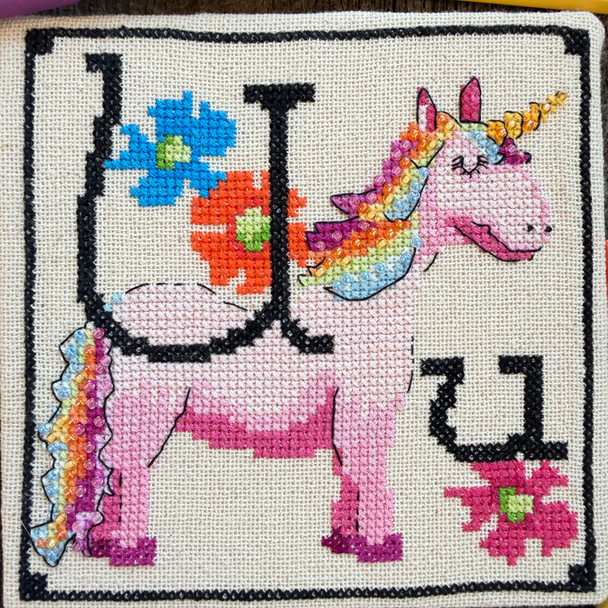 Ulinda Unicorn 65 x 65 by Luhu Stitches Pre Order
