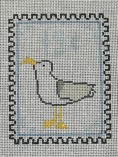 SF118 Seagull Stamp 4 1/2 x 3 1/2 18 Mesh Sara Fitz The Collection Designs