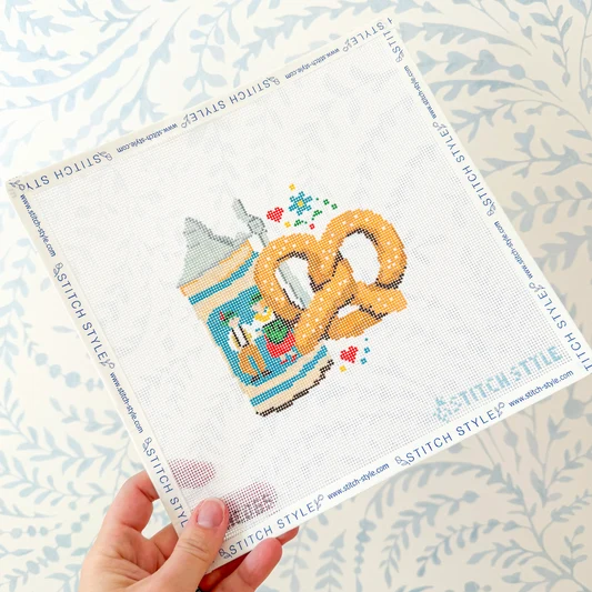 Beer Stein and Pretzel 18 Mesh SSAE066 Alli Eagan Designs
