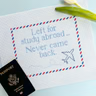 Left for Study Abroad Needlepoint Canvas Alli Eagan Designs
