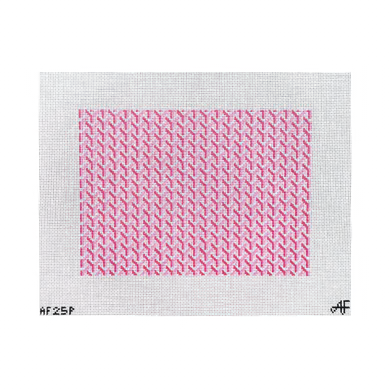 Y Pattern Allover Clutch Pink 7" x 10" 14 Mesh AF25 Anne Fisher Needlepoint, llc