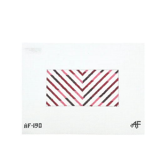Chevron Insert AF190: Red: 3" x 6" 13 Mesh Anne Fisher Needlepoint, llc