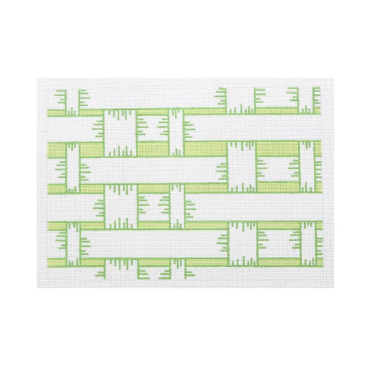 Lattice Clutch Lime- 7 x 10 18 Mesh BS05 Anne Fisher Needlepoint, llc