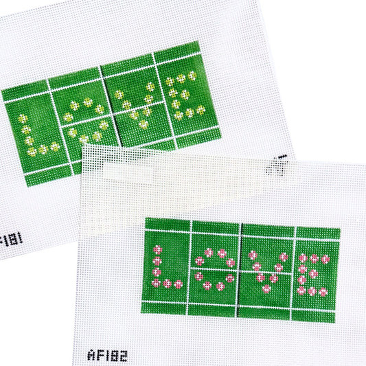 Love AF181: Green: 3" x 6.25" 13 Mesh Anne Fisher Needlepoint, llc