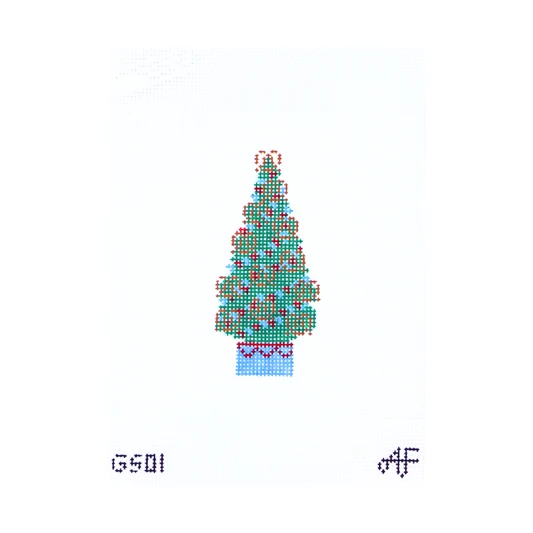 Pretzel Tree GS01: 4.25" x 2" 13 Mesh Anne Fisher Needlepoint, llc