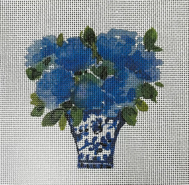 ECT220D Chinoisierie Blue flowers II 4x4 18 Mesh Ellen Crimi-Trent