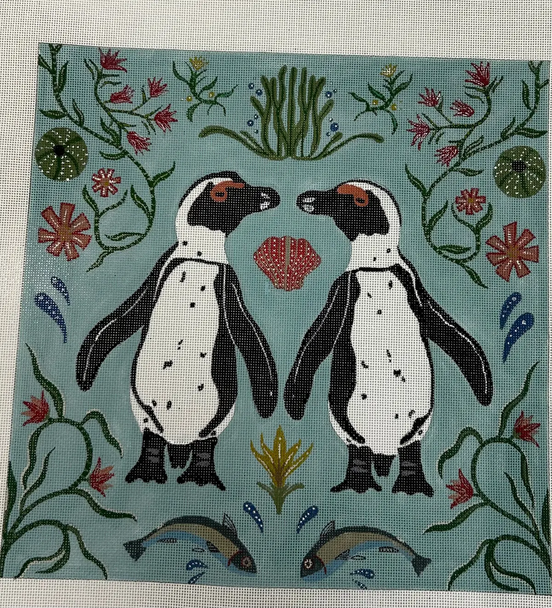 AT115 Penguins 12x12 18 Mesh Anne Thomsen