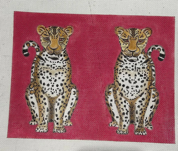 AT121 Pink Leopard Clutch 9x7 18 Mesh Anne Thomsen