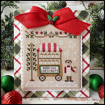 Christmas Market - Roasted Chestnut Cart 55w x 59h by Country Cottage Needleworks 26-2576