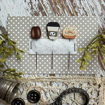 Coffee Pin Set by Puntini Puntini 26-2517